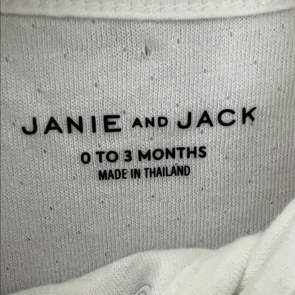 Janie and Jack White Infant Bodysuit with Pink Animal Pattern Snap Closure 0-3M - Picture 3 of 16